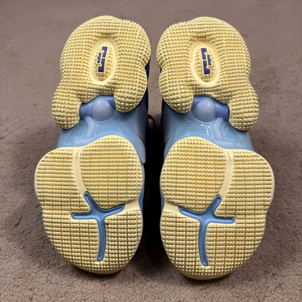 Nike Lebron 19 Easter Aura Citron Blue DD0418 432 Size 4 Youth EUC